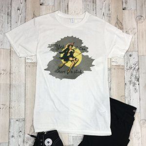 Yes I can Drive a Stick Witch Graphic Tee